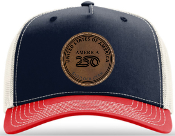 Gunlock Rodeo Trucker Hat America 250 Leather Patch